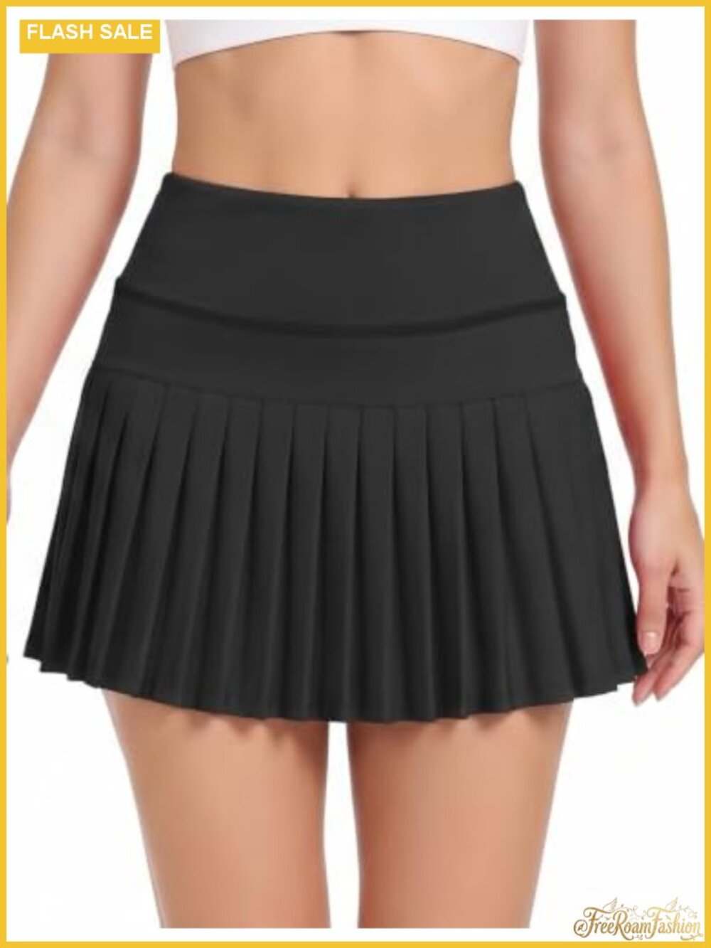 Pleated Tennis Skirt High Waisted Mini Skort Built-in Shorts Pockets